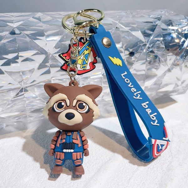 Брелок єнот Ракета Вартові Галактики Марвел Guardians of the Galaxy Groot Rocket фігурка на ключі рюкзак 7 см