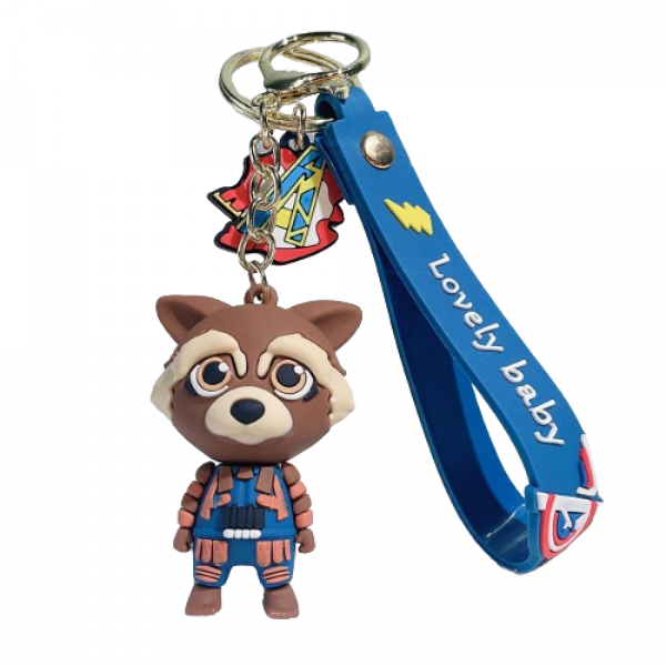 Брелок єнот Ракета Вартові Галактики Марвел Guardians of the Galaxy Groot Rocket фігурка на ключі рюкзак 7 см