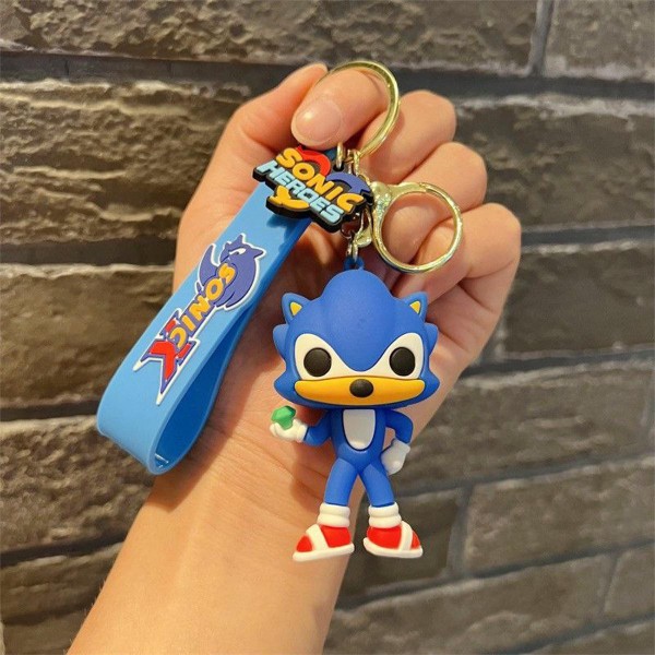 Брелок Супер Соник Super Sonic фигурка игрушка для ключей, рюкзака, сумки 8 см