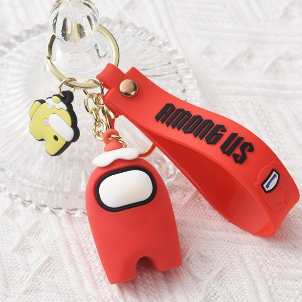 Брелок Амонг Ас Among Us на рюкзак, ключі червоний дитячий 5 см