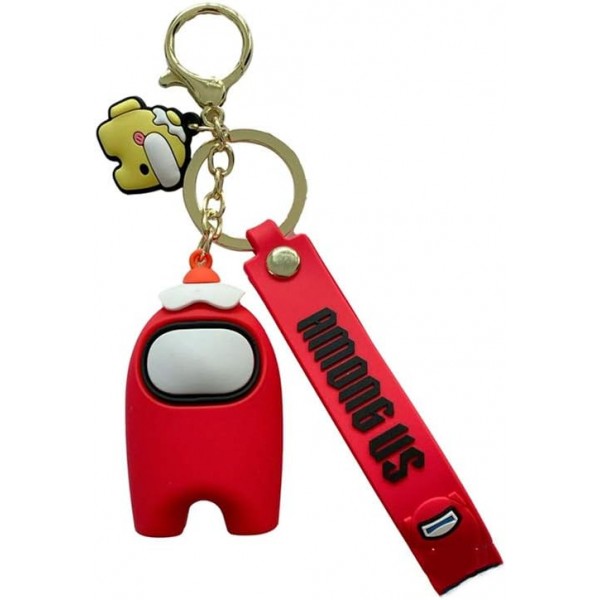 Брелок Амонг Ас Among Us на рюкзак, ключі червоний дитячий 5 см