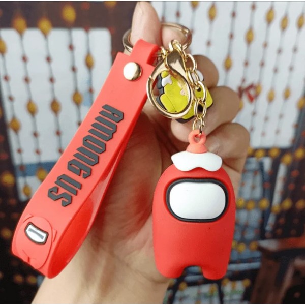Брелок Амонг Ас Among Us на рюкзак, ключі червоний дитячий 5 см