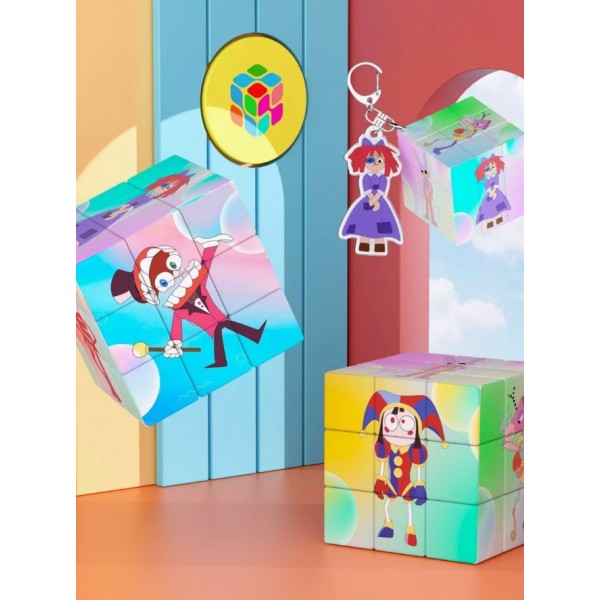 Брелок у вигляді кубика рубика з персонажем Рогатою з дивовижний цифровий цирк Ragatha Digital Circus