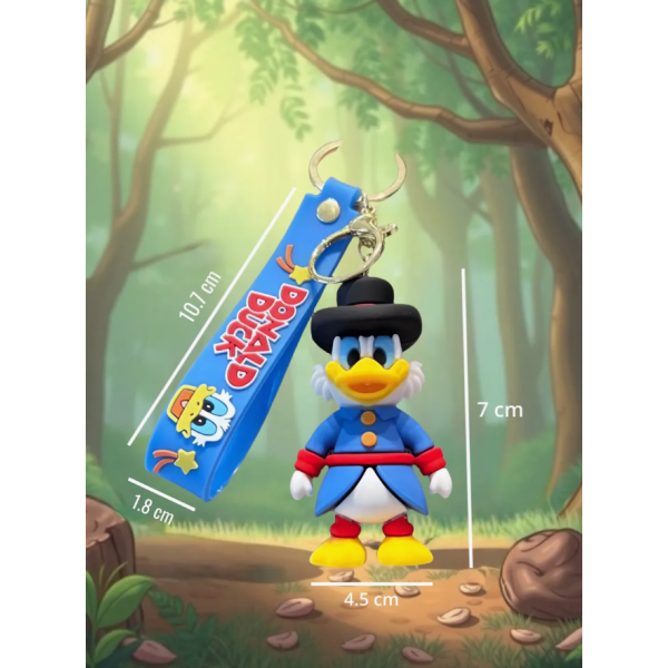 Брелок Дональд Дак Дісней Скрудж Макдак на ключі, на сумку фігурка іграшка антистрес 7 см