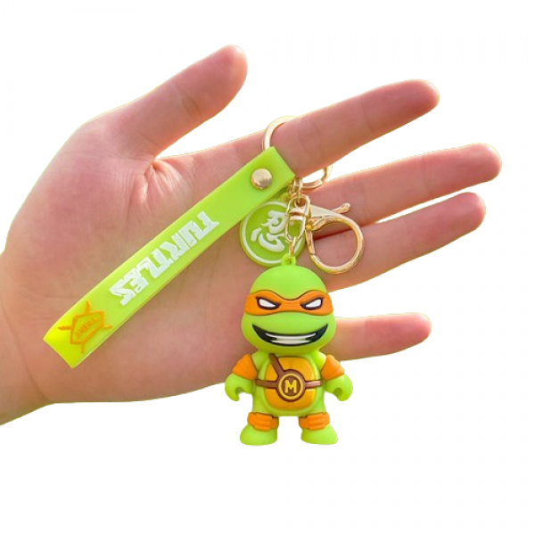 Брелок Черепашки Ниндзя Микеланджело Michelangelo Ninja Turtles на рюкзак, ключи 6 см