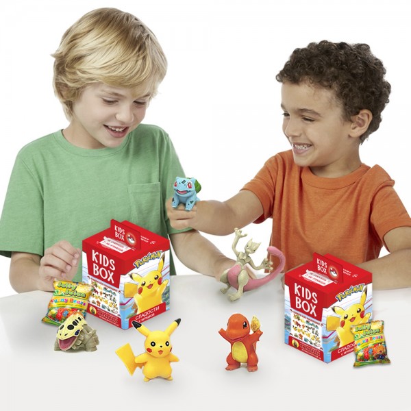 Покемони Pokemon Світбокс Sweetbox Kids Box Кідсбокс з колекційною фігуркою та жувальним мармеладом