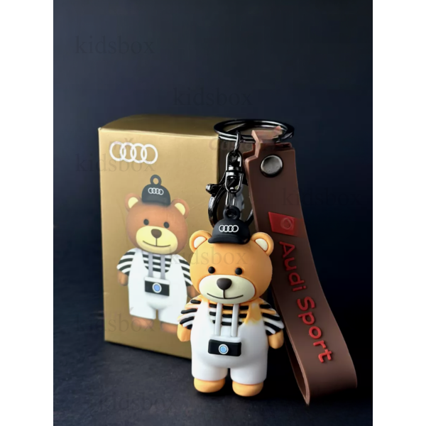 Брелок мішка аксесуари Ведмедик Audi Sport Ауді брелок для ключів і автомобіля 7 см
