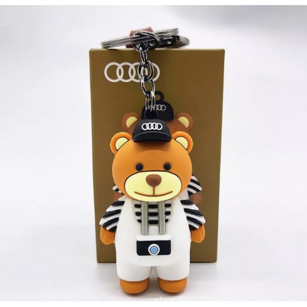 Брелок мішка аксесуари Ведмедик Audi Sport Ауді брелок для ключів і автомобіля 7 см
