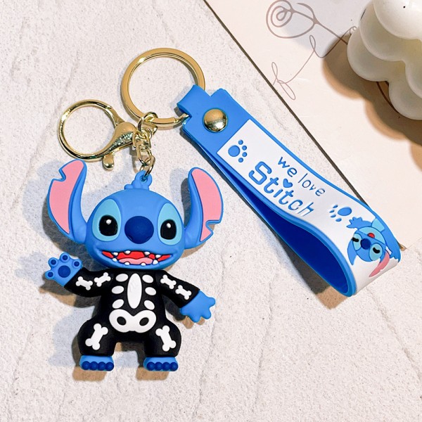 Брелок Лило и Стич Lilo Stitch скелет фигурка игрушка для ключей, рюкзака, сумки 6 см