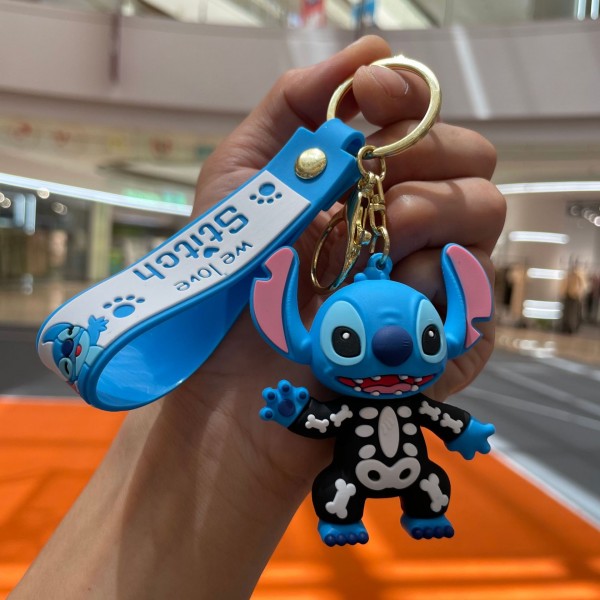 Брелок Лило и Стич Lilo Stitch скелет фигурка игрушка для ключей, рюкзака, сумки 6 см