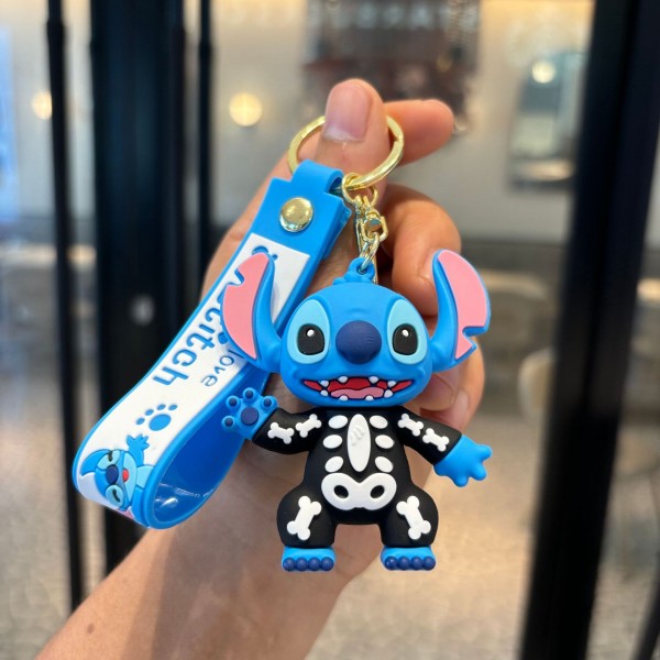 Брелок Лило и Стич Lilo Stitch скелет фигурка игрушка для ключей, рюкзака, сумки 6 см