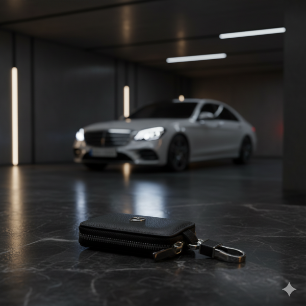 Брелок Мерседес Бенц чорний Mercedes Benz сумка для ключів від машини чохол для ключів креативний модний захисний чохол для ключів від машини