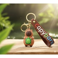 Брелок Капібара 5.5 см: Capybara на ключі, на сумку, іграшка антистрес, фігурка, підвіска.