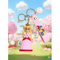 Брелок Принцесса Пич Супер Марио Princess Peach Mario фигурка игрушка для ключей, рюкзака, сумки 6,5 см