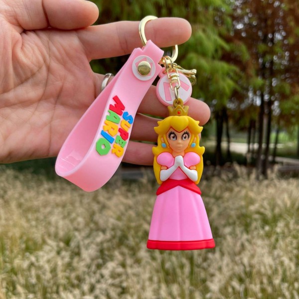 Брелок Принцеса Піч Супер Маріо Princess Peach Mario фігурка іграшка для ключів, рюкзака, сумки 6,5 см