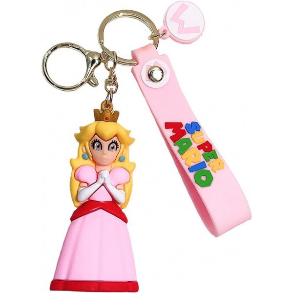Брелок Принцеса Піч Супер Маріо Princess Peach Mario фігурка іграшка для ключів, рюкзака, сумки 6,5 см