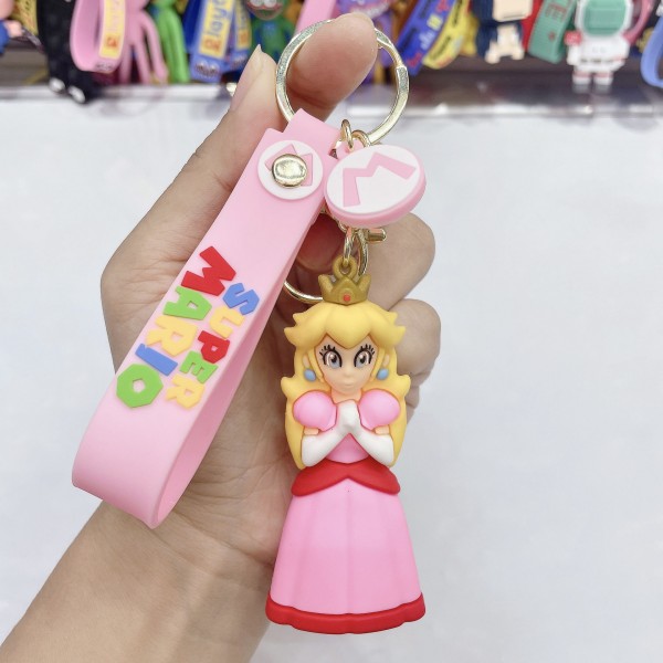 Брелок Принцеса Піч Супер Маріо Princess Peach Mario фігурка іграшка для ключів, рюкзака, сумки 6,5 см