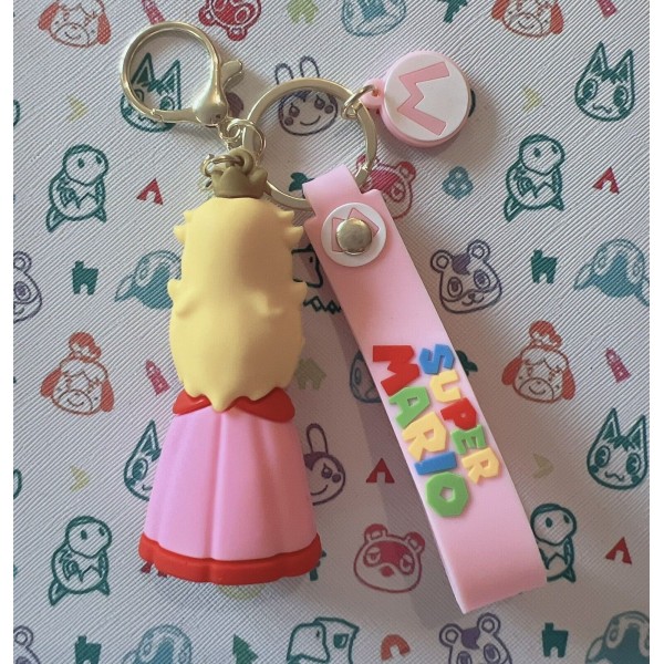 Брелок Принцеса Піч Супер Маріо Princess Peach Mario фігурка іграшка для ключів, рюкзака, сумки 6,5 см