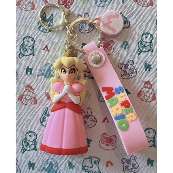 Брелок Принцеса Піч Супер Маріо Princess Peach Mario фігурка іграшка для ключів, рюкзака, сумки 6,5 см