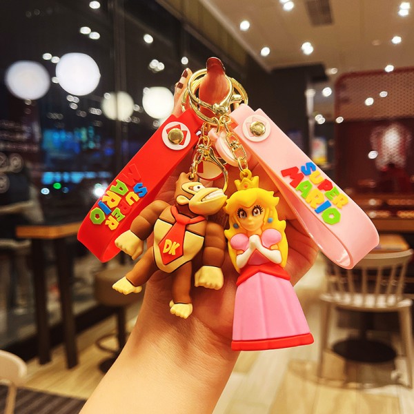 Брелок Принцеса Піч Супер Маріо Princess Peach Mario фігурка іграшка для ключів, рюкзака, сумки 6,5 см