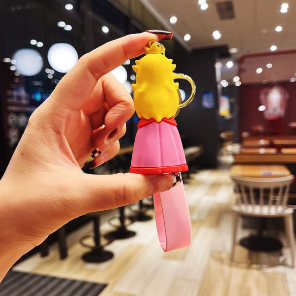 Брелок Принцеса Піч Супер Маріо Princess Peach Mario фігурка іграшка для ключів, рюкзака, сумки 6,5 см