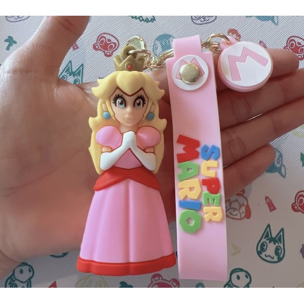 Брелок Принцеса Піч Супер Маріо Princess Peach Mario фігурка іграшка для ключів, рюкзака, сумки 6,5 см