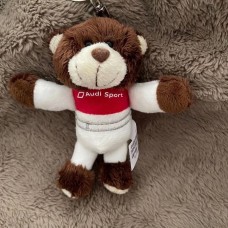 Брелок Audi Teddybear, Ауді, плюш, іграшка, 10 см, ключі, аксесуар, авто, подарунок, ведмедик, брелок на ключі