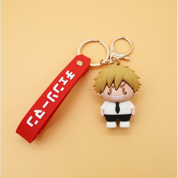 Брелок Человек бензопила Chainsaw Man Дэнджи Denji аниме фигурка игрушка для ключей, рюкзака, сумки 5 см