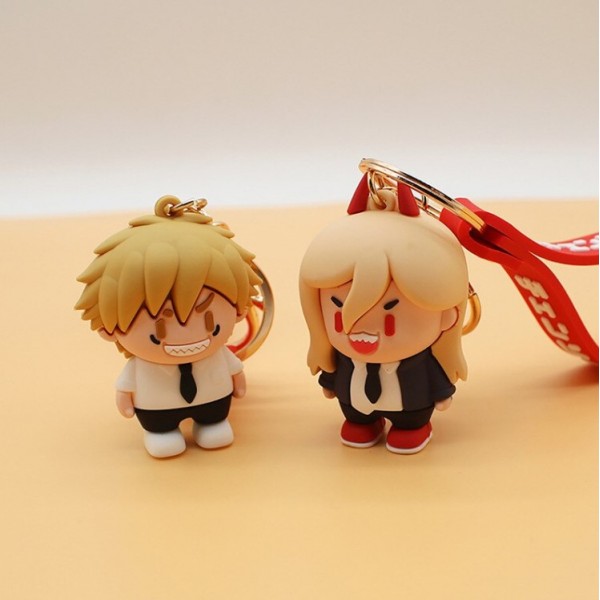Брелок Человек бензопила Chainsaw Man Дэнджи Denji аниме фигурка игрушка для ключей, рюкзака, сумки 5 см