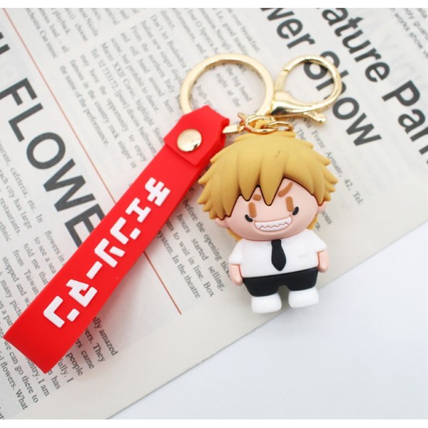 Брелок Человек бензопила Chainsaw Man Дэнджи Denji аниме фигурка игрушка для ключей, рюкзака, сумки 5 см