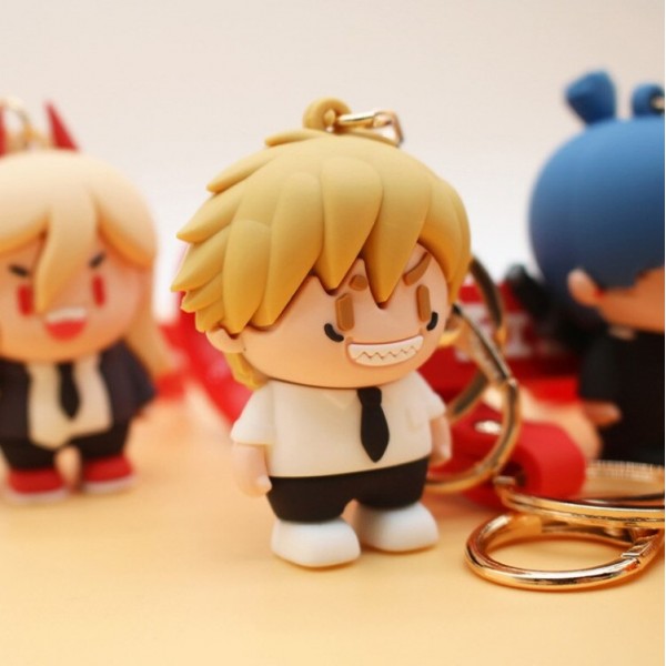 Брелок Человек бензопила Chainsaw Man Дэнджи Denji аниме фигурка игрушка для ключей, рюкзака, сумки 5 см