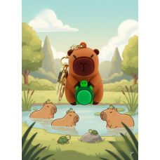 Брелок Капібара, capybara, на ключі, сумку, фігурка, антистрес, 5.5 см, іграшка, підвіска