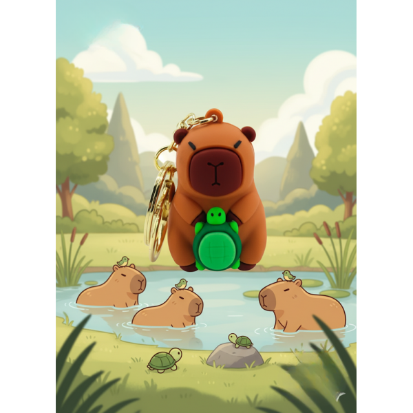 Брелок Капибара capybara на ключи, на сумку фигурка игрушка антистресс подвеска 5,5 см