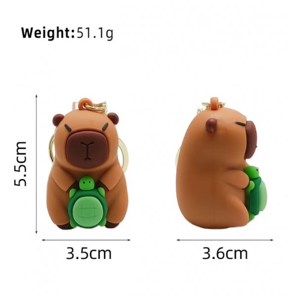 Брелок Капибара capybara на ключи, на сумку фигурка игрушка антистресс подвеска 5,5 см