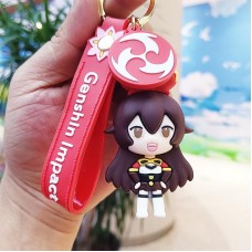 Брелок Геншин імпакт Ембер Amber Genshin Impact аніме фігурка іграшка для ключів, рюкзака, сумки 6,5 см