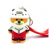 Мішка брелок аксесуари Ведмедик Audi Sport Audi Ведмедик Ауді Космонавт брелок для ключів і автомобіля 7 см