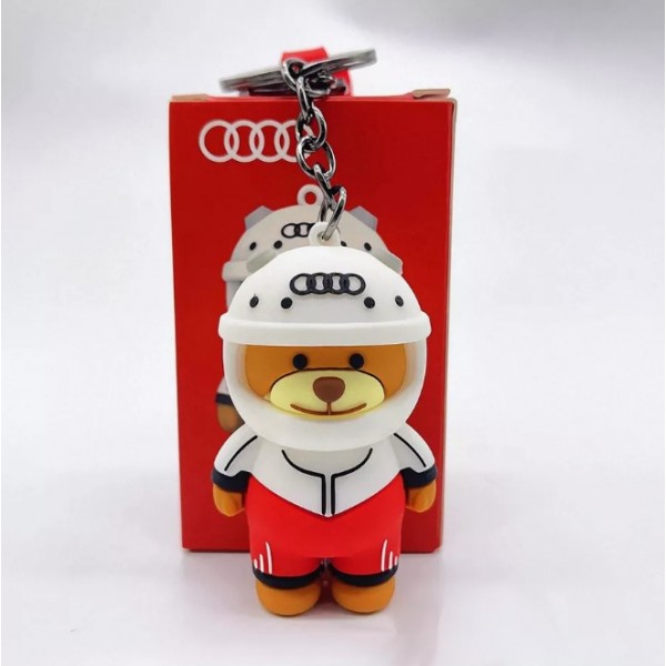 Мішка брелок аксесуари Ведмедик Audi Sport Audi Ведмедик Ауді Космонавт брелок для ключів і автомобіля 7 см
