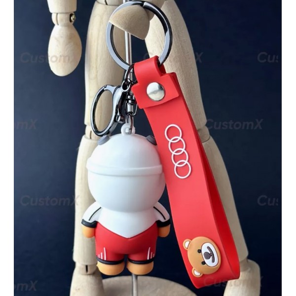 Мішка брелок аксесуари Ведмедик Audi Sport Audi Ведмедик Ауді Космонавт брелок для ключів і автомобіля 7 см