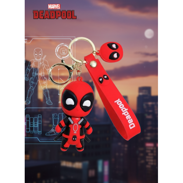 Брелок Дедпул Deadpool чорний Марвел супергерой фігурка іграшка для ключів, рюкзака, сумки 7 см