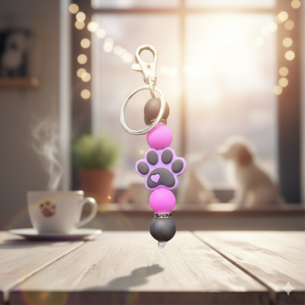 Лапка брелок з намистинами таба антистрес підвіска аксесуар 12 см