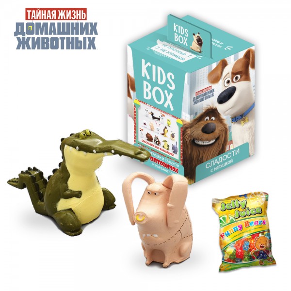 Тайная жизнь домашних животных The Secret Life of Pets Свитбокс Кидсбокс игрушка и мармелад Kids Box Sweet Box