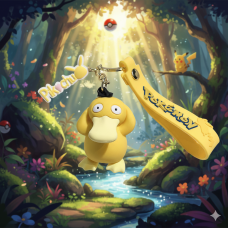 Покемон брелок Pokemon Псідак качка Пікачу брелок на рюкзак, ключі жовтий
