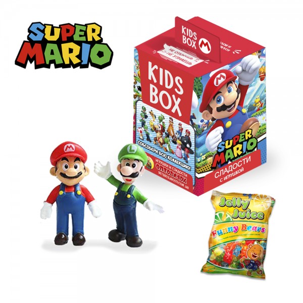 Супер Марио Super Mario Свитбокс Sweet box Кидсбокс коллекционная фигурка с мармеладом