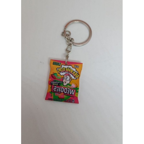 Брелок міні для ключів дитячий 2,5 см акрил їжа Warheads іграшка антистрес підвіска на ключі, на сумку