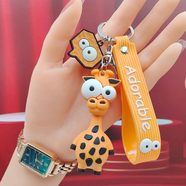 Брелок Жирафа силіконовий фігурка іграшка для ключів, рюкзака, сумки 7,6 см