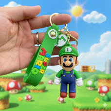 Супер Маріо Луїджі Super Mario Luigi дитячий брелок на рюкзак, ключі зелений капелюх