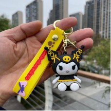Куромі Kuromi Sanrio Санріо дитячий брелок для ключів, мультяшний брелок, фігурки, аксесуари жовтий