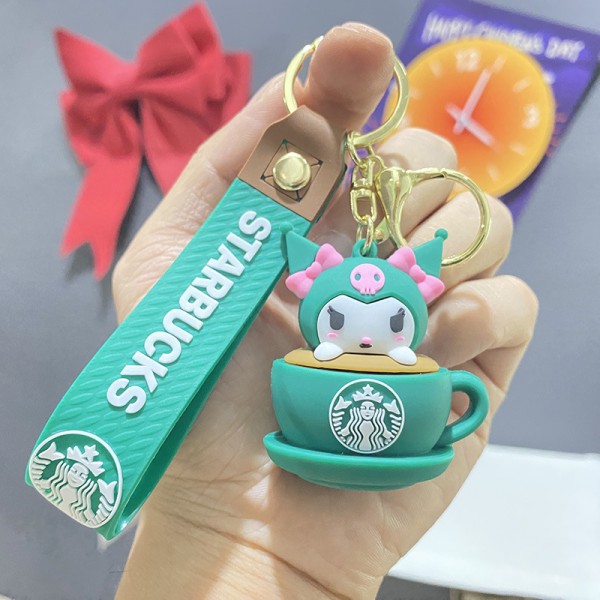 Брелок Куромі Kuromi Starbucks Старбакс фігурка іграшка для ключів, рюкзака, сумки 5.5 см