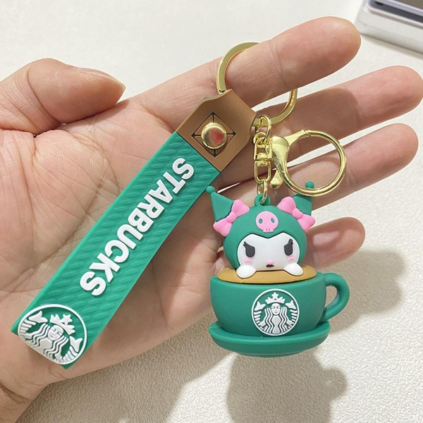Брелок Куромі Kuromi Starbucks Старбакс фігурка іграшка для ключів, рюкзака, сумки 5.5 см