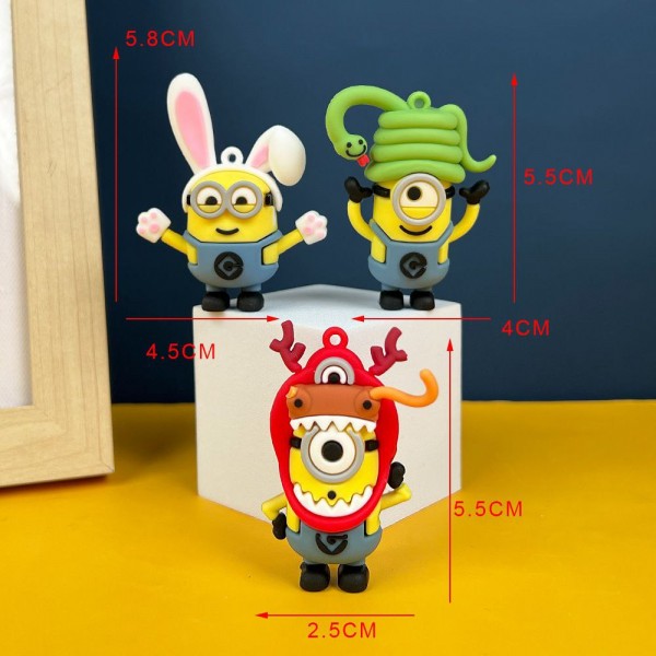 Брелок Миньон Гадкий Я Minion фигурка игрушка для ключей, рюкзака, сумки 5 см